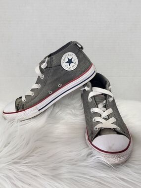 Converse Kids' Chuck Taylor All Star Mid-Top Sneakers - Gray,  Size 4